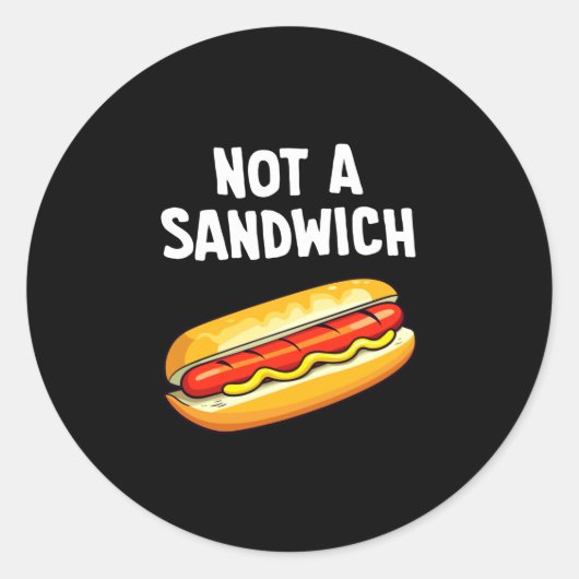 Hot Dog kein Sandwich Performance Runder Aufkleber (Vorderseite)
