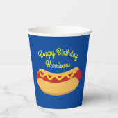 Hot Dog Kindergeburtstag Party Kochen Niedlich Pappbecher (Rückseite)
