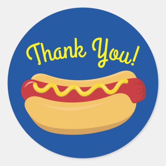 Hot Dog Kindergeburtstag Party Kochen Niedlich Runder Aufkleber (Vorderseite)