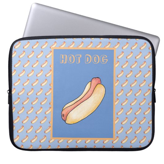 Hot Dog Laptopschutzhülle (Vorderseite)