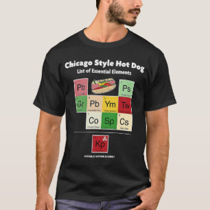 Hot Dog List of Essential Elements m T-Shirt