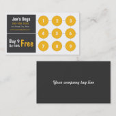 Hot Dog Loyalty Visitenkarte Treuekarte (Vorne/Hinten)