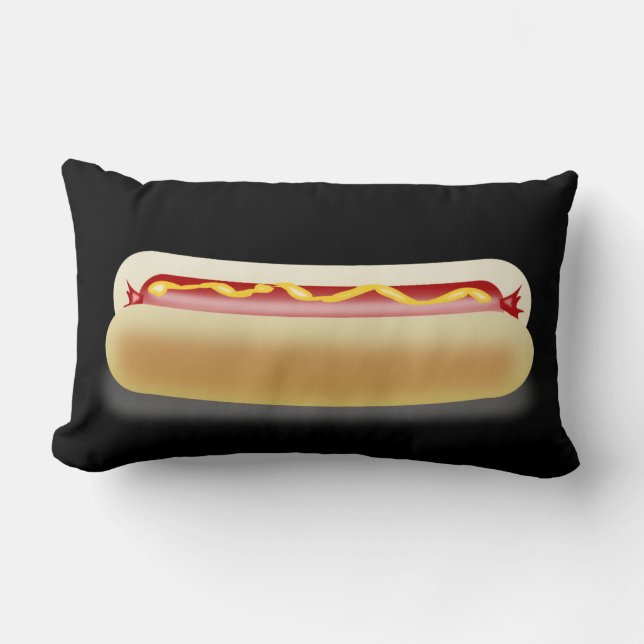 Hot Dog Lumbar Kissen (Vorderseite)