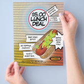 Hot-Dog-Lunch-Angebot Flyer (Hand)
