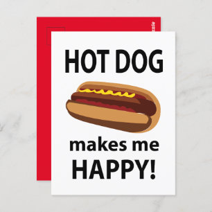 Hot Dog macht mich glücklichen Hot Dog Postkarte