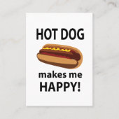 Hot Dog macht mich glücklichen Hot Dog Visitenkarte (Vorderseite)