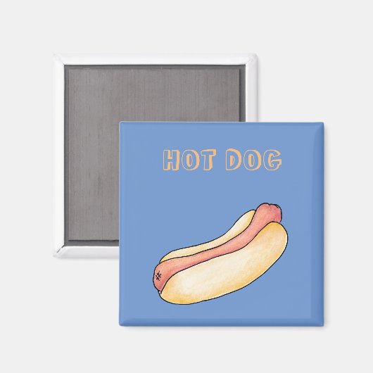 Hot Dog Magnet (Vorderseite/Rückseite)