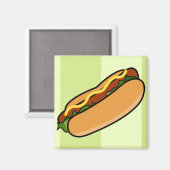 Hot Dog Magnet (Vorderseite/Rückseite)
