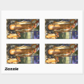 Hot Dog Man & Junior Statue Rechteckiger Aufkleber (Blatt)