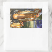 Hot Dog Man & Junior Statue Rechteckiger Aufkleber (Tasche)