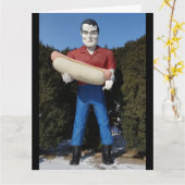 HOT DOG MAN lustige GEBURTSTAGKARTE Karte (Gelbe Blume)