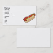 Hot Dog mit Ketschup und Senfgrafik Visitenkarte (Vorne/Hinten)