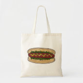 Hot Dog mit Relish Fast Food Feinschmecker Tote Be Tragetasche (Vorne)