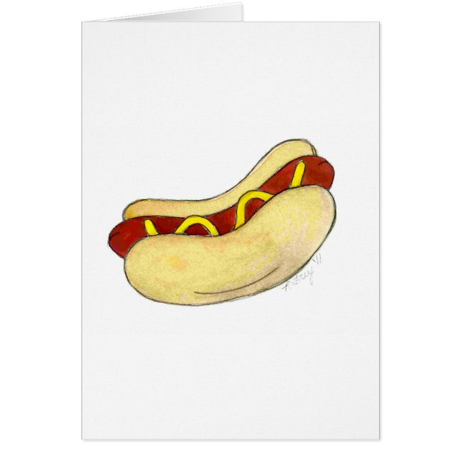 Hot Dog mit/ Senf auf Bun Hotdog Feinschmecker Car (Vorne)