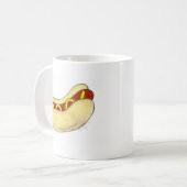 Hot Dog mit Senf auf Bun Hotdog Feinschmecker Tass Kaffeetasse (Vorderseite Links)