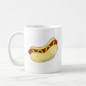Hot Dog mit Senf auf Bun Hotdog Feinschmecker Tass Kaffeetasse (Links)