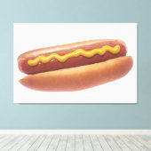 Hot Dog mit Senf Leinwanddruck (Insitu (Holzboden))