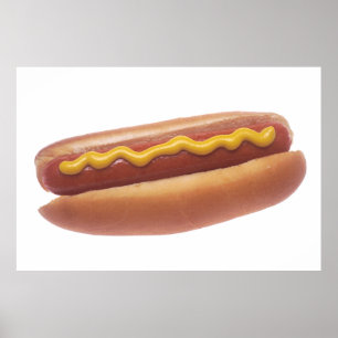 Hot Dog mit Senf Poster