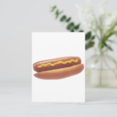 Hot Dog mit Senf Postkarte (Stehend Vorderseite)