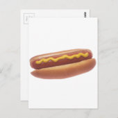 Hot Dog mit Senf Postkarte (Vorne/Hinten)