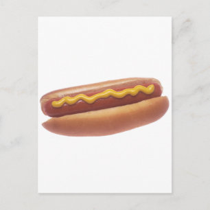 Hot Dog mit Senf Postkarte