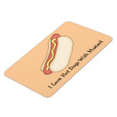 Hot Dog mit Senf Premium Magnet (Linke Seite)