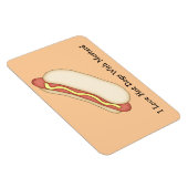 Hot Dog mit Senf Premium Magnet (Rechte Seite)