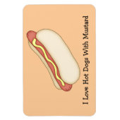 Hot Dog mit Senf Premium Magnet (Vertikal)