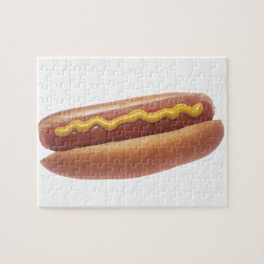 Hot Dog mit Senf Puzzle (Horizontal)