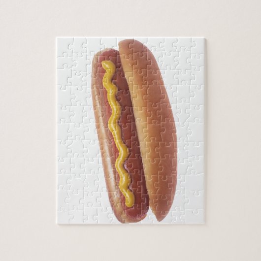Hot Dog mit Senf Puzzle (Vertikal)