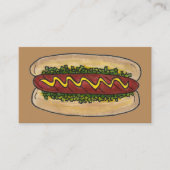 Hot Dog mit Senf Relish Food Koch Restaurant Visitenkarte (Vorderseite)