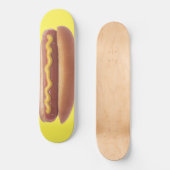 Hot Dog mit Senf Skateboard (Vorderseite)