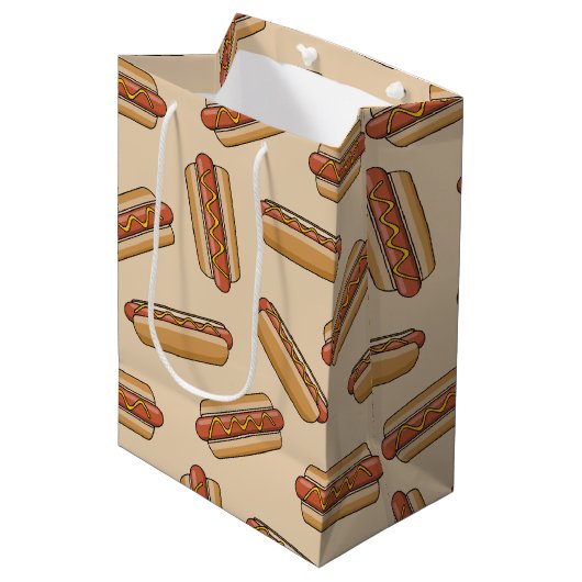 Hot Dog Mittlere Geschenktüte (Vorderseite Schrägansicht)