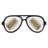 Hot Dog Mustard Relish Frankfurter Fast Food Partybrille (Vorderseite)