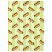 Hot Dog Muster Klemmbrett (Rückseite)