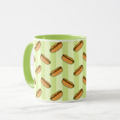 Hot Dog Muster Tasse (Vorderseite Links)