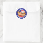 Hot Dog national Runder Aufkleber (Tasche)