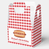 Hot Dog On Red Gingham Birthday Vielen Dank Geschenkschachtel (Geöffnet)