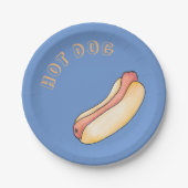 Hot Dog Pappteller (Vorderseite)