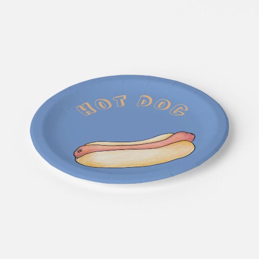 Hot Dog Pappteller (Schrägansicht)