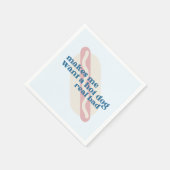 Hot Dog Party Napkins Serviette (Ecke)