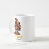 Hot Dog Person Funny Cartoon Charaktere Kaffeetasse (Vorderseite Links)