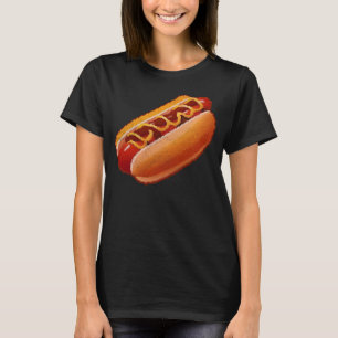 Hot Dog Pixel 8 Bit Retro Hungry Byte Grillspeisun T-Shirt
