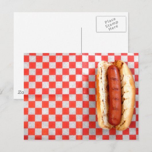 Hot Dog Postkarte (Vorne/Hinten)