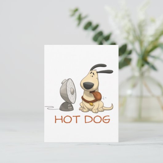 Hot Dog Postkarte (Stehend Vorderseite)