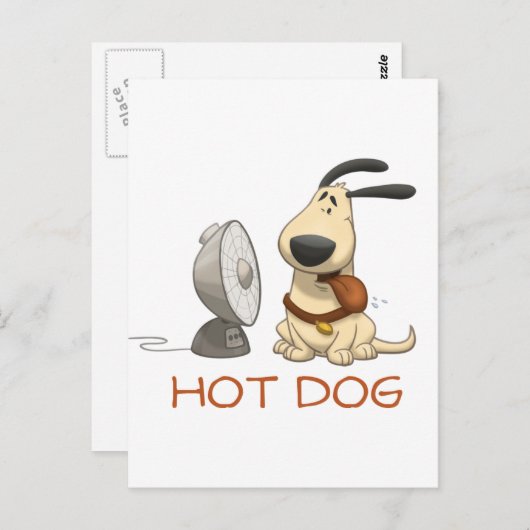 Hot Dog Postkarte (Vorne/Hinten)