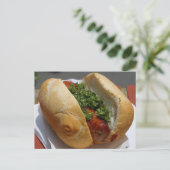 Hot Dog Postkarte (Stehend Vorderseite)