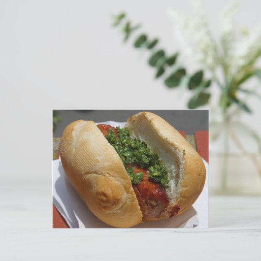 Hot Dog Postkarte (Stehend Vorderseite)