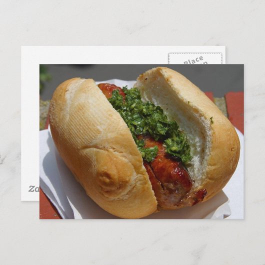 Hot Dog Postkarte (Vorne/Hinten)