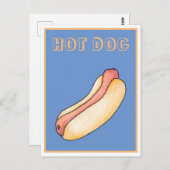 Hot Dog Postkarte (Vorne/Hinten)